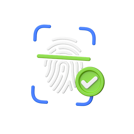 Fingerprint Match  3D Icon