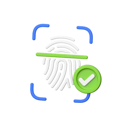 Fingerprint Match  3D Icon