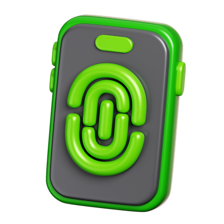 Fingerprint Mobile Identification  3D Icon