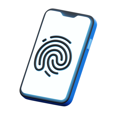 Fingerprint Mobile Security  3D Icon