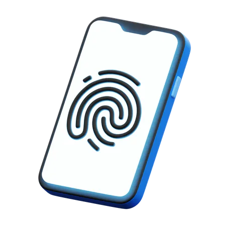 Fingerprint Mobile Security  3D Icon