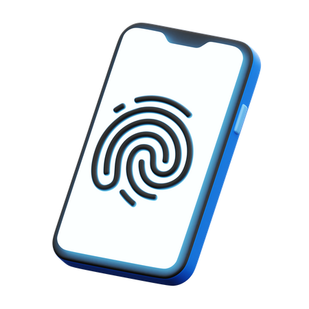 Fingerprint Mobile Security  3D Icon