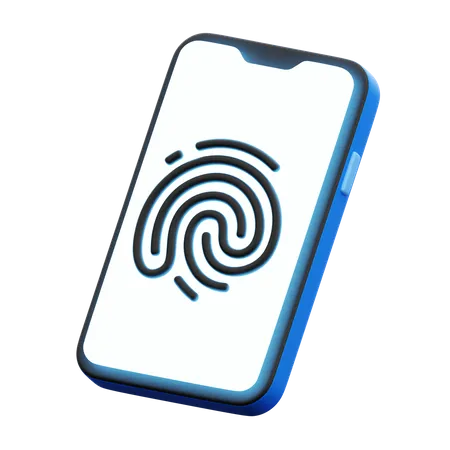 Fingerprint Mobile Security 3D Icon