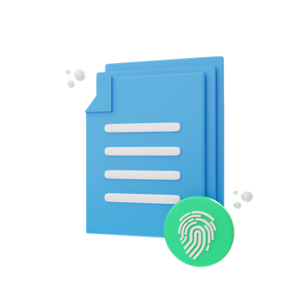 Fingerprint On File  3D Icon