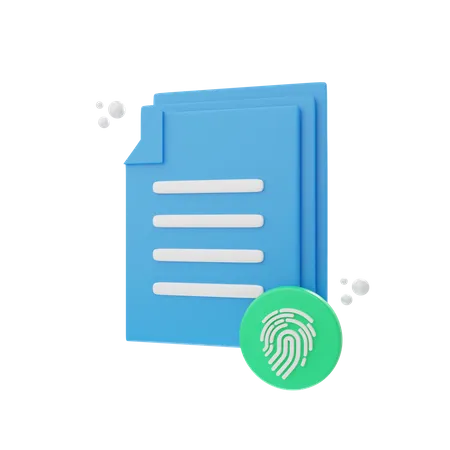 Fingerprint On File  3D Icon