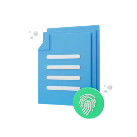 Fingerprint On File 3D Icon