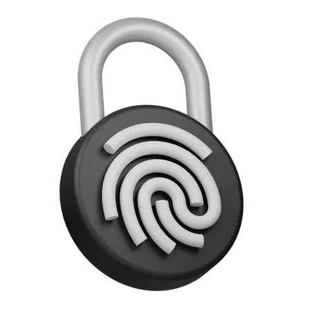 Fingerprint Padlock  3D Icon