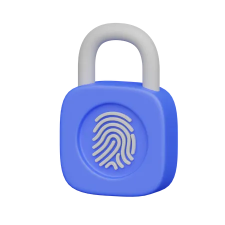 Fingerprint Padlock  3D Icon