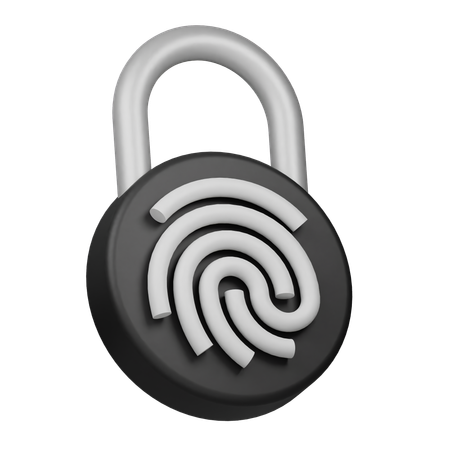 Fingerprint Padlock  3D Icon