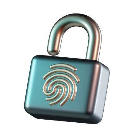 Fingerprint Padlock  3D Icon