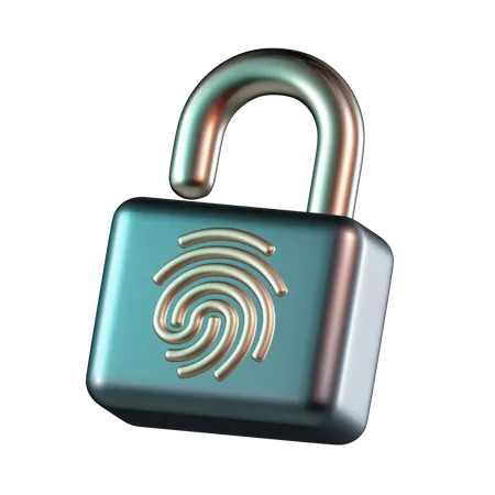 Fingerprint Padlock  3D Icon