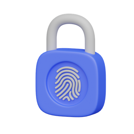 Fingerprint Padlock  3D Icon