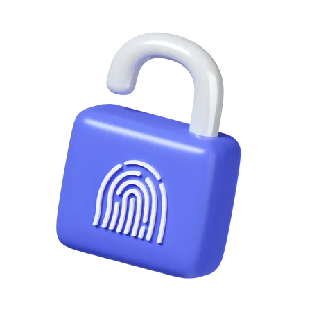 Fingerprint Fingerprint Security System Identity Verification Secure Access Digital Identity Icon Isolated On White Background 3 D Rendering Illustration Clipping Path 3D Icon