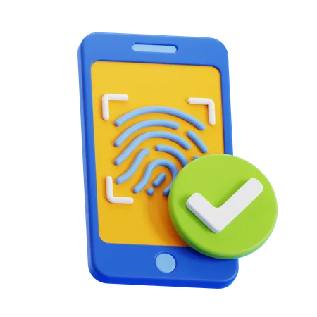 Fingerprint Phone  3D Icon