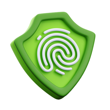 Fingerprint Protection  3D Icon