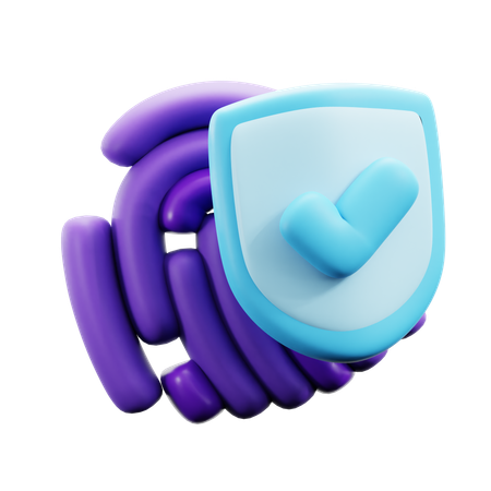 Fingerprint Protection  3D Icon