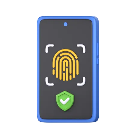 Fingerprint Protection 3 D Icon Perfect For Cyber Security Theme 3D Icon