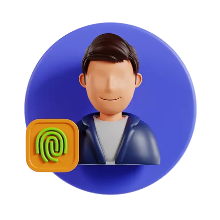 Fingerprint Recognition  3D Icon