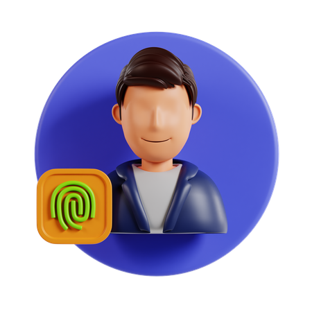Fingerprint Recognition  3D Icon