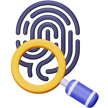 Fingerprint Research  3D Icon