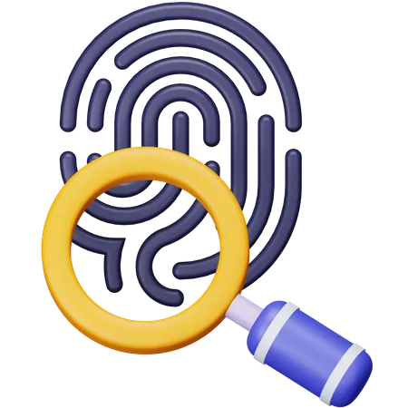 Fingerprint Research 3D Icon