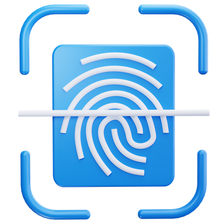 Fingerprint Scan  3D Icon