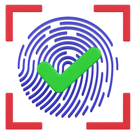 Fingerprint Scan  3D Icon