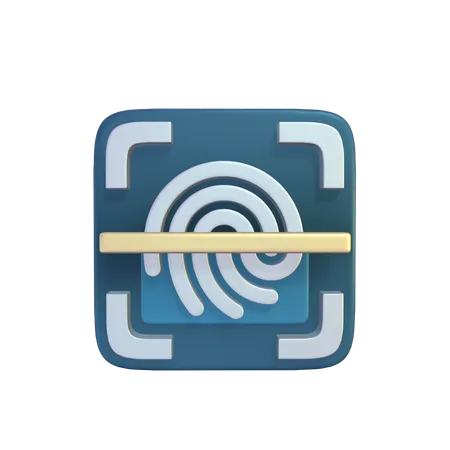 Fingerprint Scan  3D Icon