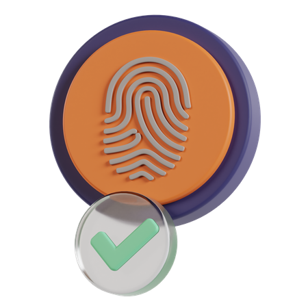 Fingerprint Scan  3D Icon