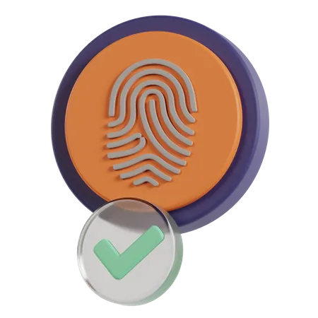 Fingerprint Scan  3D Icon