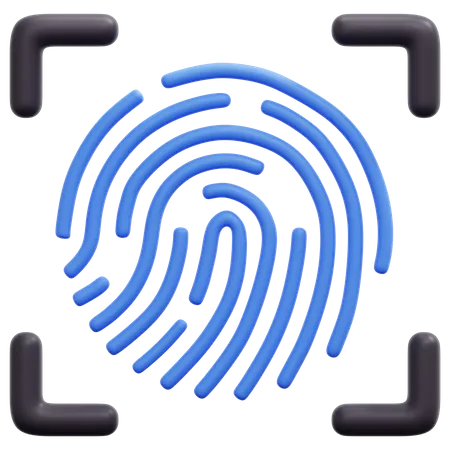 Fingerprint Scan  3D Icon