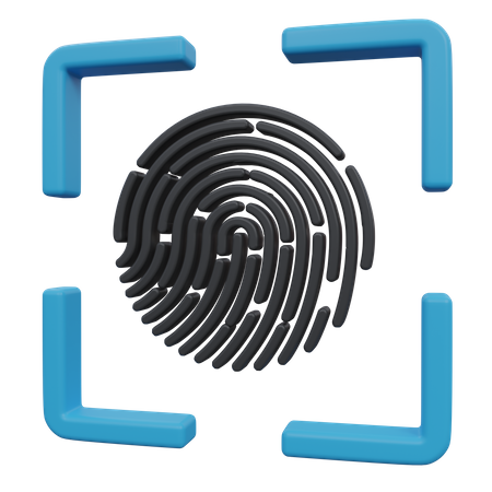 Fingerprint Scan 3D Icon