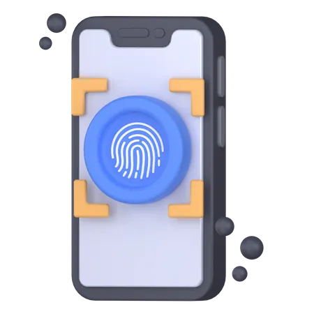 Fingerprint Security As Extra Layers 3D Icon