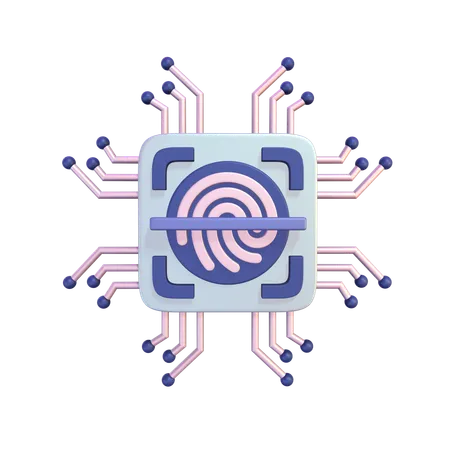 Fingerprint Scanner Tech  3D Icon