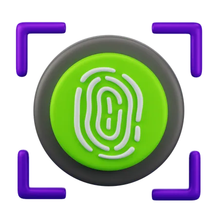 Fingerprint Scanning  3D Icon