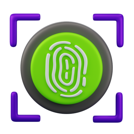 Fingerprint Scanning  3D Icon