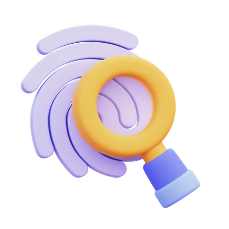 Fingerprint Search  3D Icon