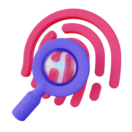 Fingerprint Search  3D Icon