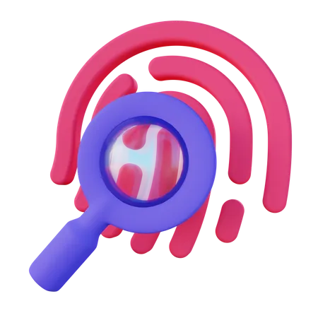 Fingerprint Search  3D Icon