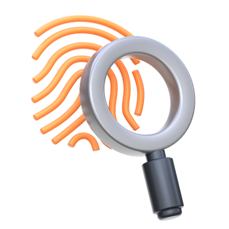 Fingerprint Search  3D Icon