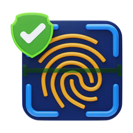 Fingerprint Security 3 D Icon Fingerprint Lock Security 3 D Icon 3D Icon