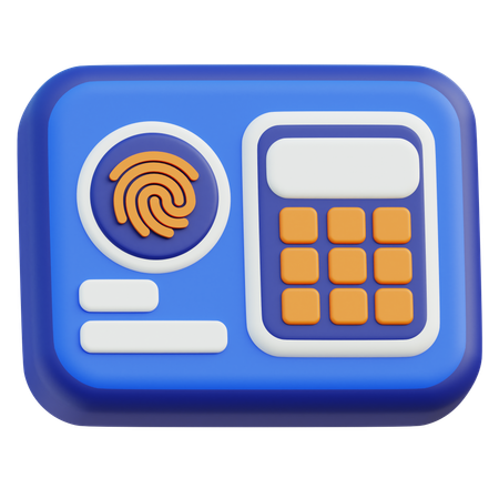 Fingerprint Security  3D Icon