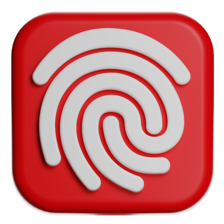 Fingerprint Security  3D Icon