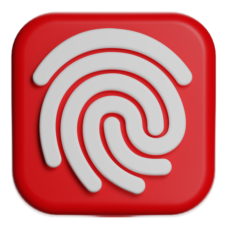 Fingerprint Security  3D Icon