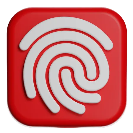 Fingerprint Security  3D Icon
