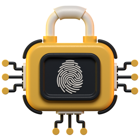 Fingerprint Security  3D Icon