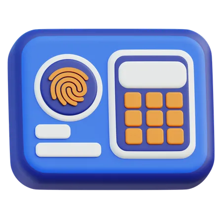 Fingerprint Security  3D Icon