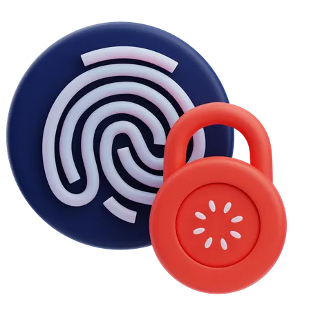 Fingerprint Security  3D Icon