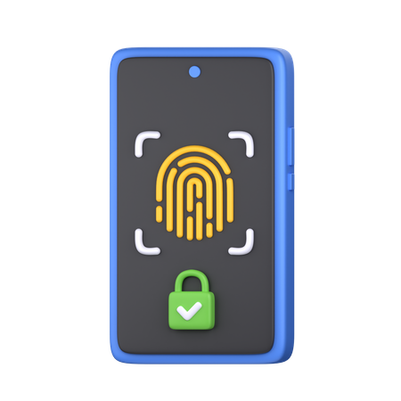 Fingerprint Security  3D Icon