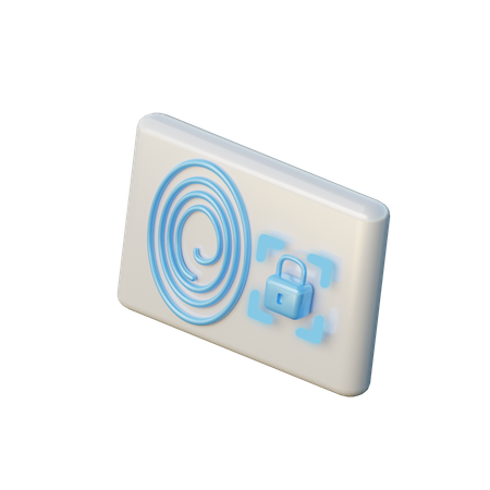 Fingerprint Security  3D Icon